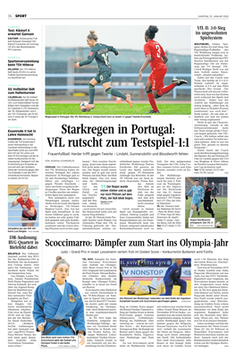 Starkregen in Portugal: Vfl Rutscht Zum Testspiel-1:1