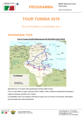 Tour Tunisia 2019