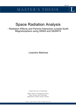 MASTER's THESIS Space Radiation Analysis