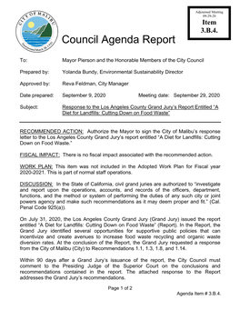 Council Agenda Report