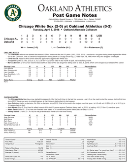 Oakland Athletics Virtual Press