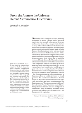 Recent Astronomical Discoveries