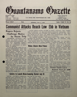 Communist Attacks Reach Low Ebb in Vietnam