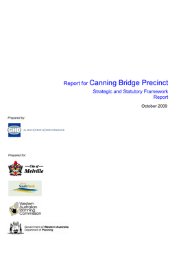 Report for Canning Bridge Precinct Strategic and Statutory Framework Report