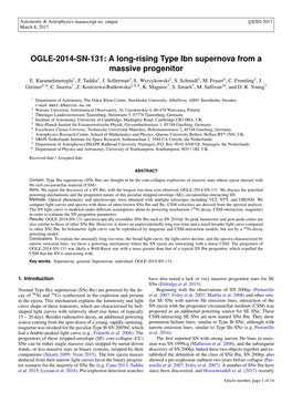 OGLE-2014-SN-131: a Long-Rising Type Ibn Supernova from a Massive Progenitor E