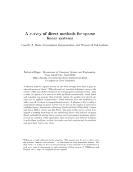 A Survey of Direct Methods for Sparse Linear Systems