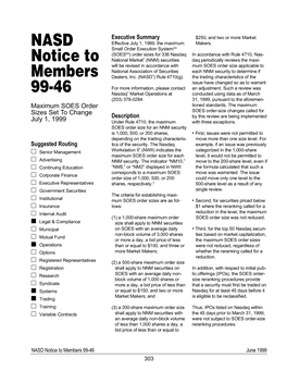NASD Notice to Members 99-46