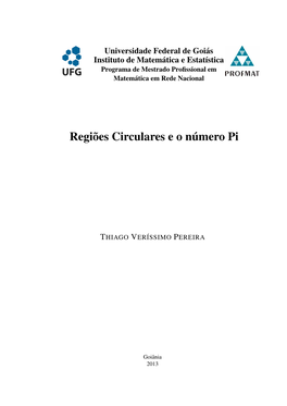 Regiões Circulares E O Número Pi