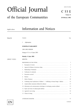 Official Journal C53E Volume 45 of the European Communities 28 February 2002