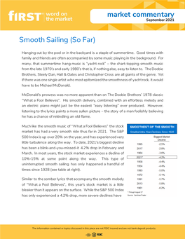 Market Commentary September 2021