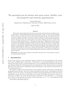 The Generalized Join the Shortest Orbit Queue System: Stability, Exact Tail Asymptotics and Stationary Approximations