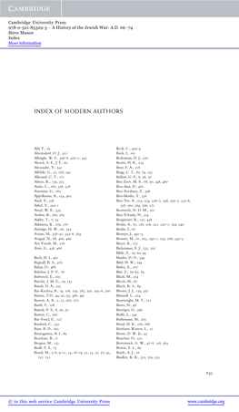 Index of Modern Authors