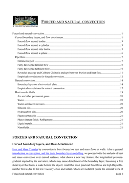 Forced and Natural Convection