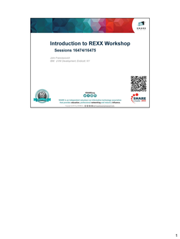 Rexx Hands-On Lab