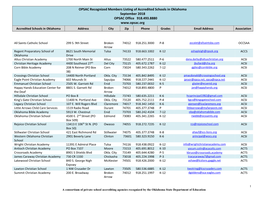 OPSAC List of Accredited Schools for 2018