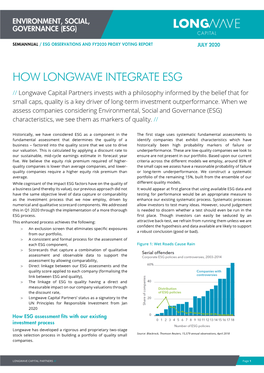 Longwave Capital Partners Invests with a Philosophy Informed by the Belief That for Small Caps, Quality Is a Key Driver of Long-Term Investment Outperformance