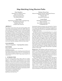 Map-Matching Using Shortest Paths