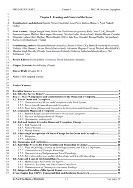 Chapter 1: Framing and Context of the Report