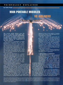 Man Portable Missiles Vs Airliners