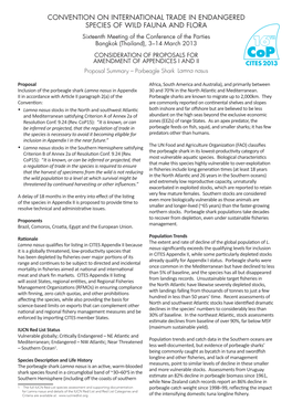 CONVENTION on INTERNATIONAL TRADE in ENDANGERED SPECIES of WILD FAUNA and FLORA Sixteenth Meeting of the Conference of the Parties Bangkok (Thailand), 3–14 March 2013