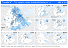 Ethiopia: 3W - Operational Presence (Ongoing Activities) (May 2016)