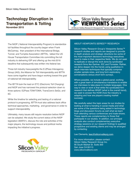 Tolling Technology Report