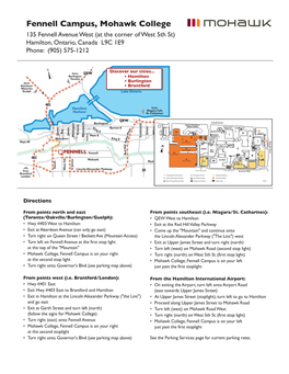 Directions to Fennell Campus