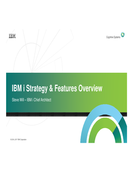 IBM I Strategy & Features Overview