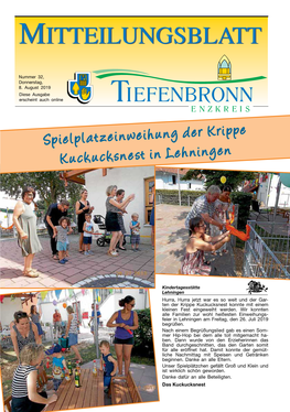 Mitteilungsblatt KW 32/2019