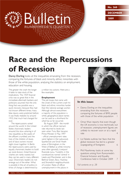 Race and the Repercussions of Recession
