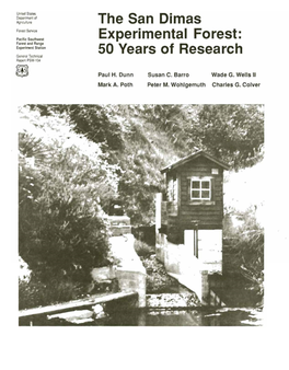 The San Dimas Experimental Forest: 50 Years of Research