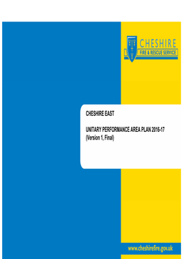 Cheshire East Unitary Performance Area Plan