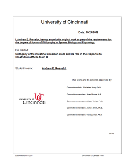 Ontogeny of the Intestinal Circadian Clock and Its Role in the Response to Clostridium Difficile Toxin B