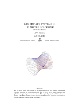 Coordinate Systems in De Sitter Spacetime Bachelor Thesis A.C