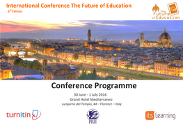 Conference Programme of the 6 Th Edition