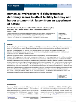 Human 3B-Hydroxysteroid Dehydrogenase Deficiency Seems