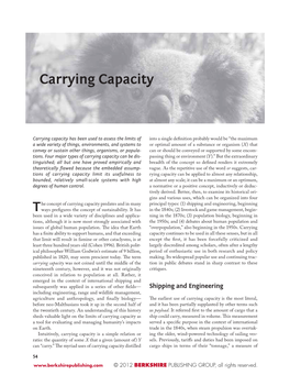 Carrying Capacity