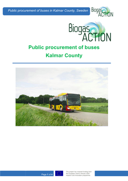 Public Procurement of Buses Kalmar County