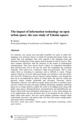 The Case Study of Taksim Square