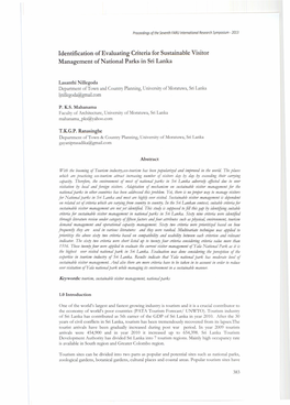 Identification of Evaluating Criteria for Sustainable Visitor.Pdf