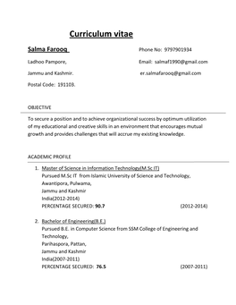 Curriculum Vitae