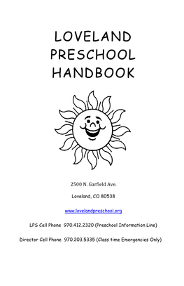 Loveland Preschool Handbook