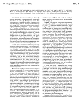 Large-Scale Extratropical Cyclogenesis and Frontal Waves: Effects on Mars Dust