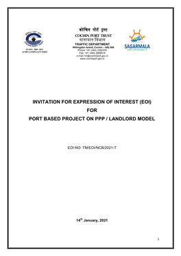 Invitation for Expression of Interest(Eoi)For Port Based Project