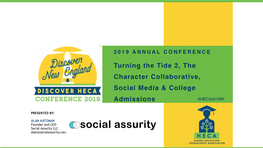 Turning the Tide #2, the Character Collaborative, Social Media & College Admissions