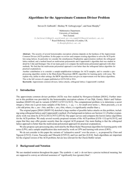 Algorithms for the Approximate Common Divisor Problem