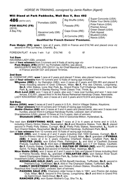 HORSE in TRAINING, Consigned by Jamie Railton (Agent)