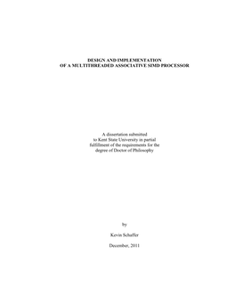 Design and Implementation of a Multithreaded Associative Simd Processor