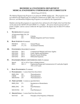 Biomedical Engineering Department Medical