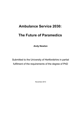 Ambulance Service 2020